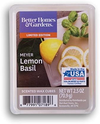 Better Homes and Gardens 2018 Limited Edition Meyer Lemon Basil Wax Cubes