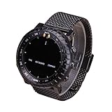 GBSELL Stainless Steel Quick Release Watch Band Strap+ Lugs Adapters For Suunto Core Watch,Black
