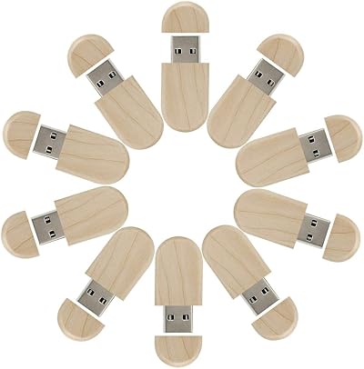 A Plus 16GB Wooden USB Flash Drives 2.0 Memory Sticks Thumb Drive 10 Pack