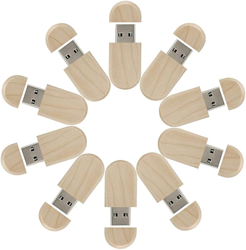 A Plus 16GB Wooden USB Flash Drives 2.0 Memory Sticks Thumb Drive 10 Pack