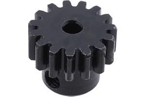 KUSTAT Pinion Gear 1pcs 15 Teeth Spur Gear 0.7 Module 15T Steel Metal Motor Pinion Gear 2.2mm Bore Shaft Motor Step Spur Gear bore Shaft (Color : Black)
