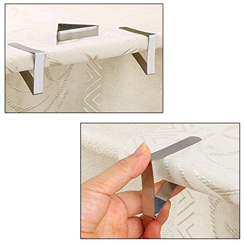 Avesfer 36 Pack Tablecloth Clips Flexible Stainless Steel Table Cover Clamps Table Cloth Holders for Picnics Marquees and Weddings Home Part - Thumbnail 6
