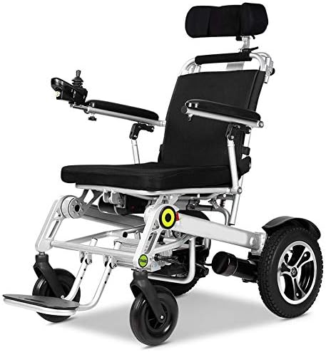 Electric Wheelchair, Aluminum Frame, Electromagnetic Brake System, Mobile APP Smart Control, Lightweight Folding Disabled Elderly Electric Wheelchair Easy to Store
