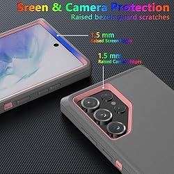 MXX Case Compatible with Galaxy S24 Ultra, 3-Layer