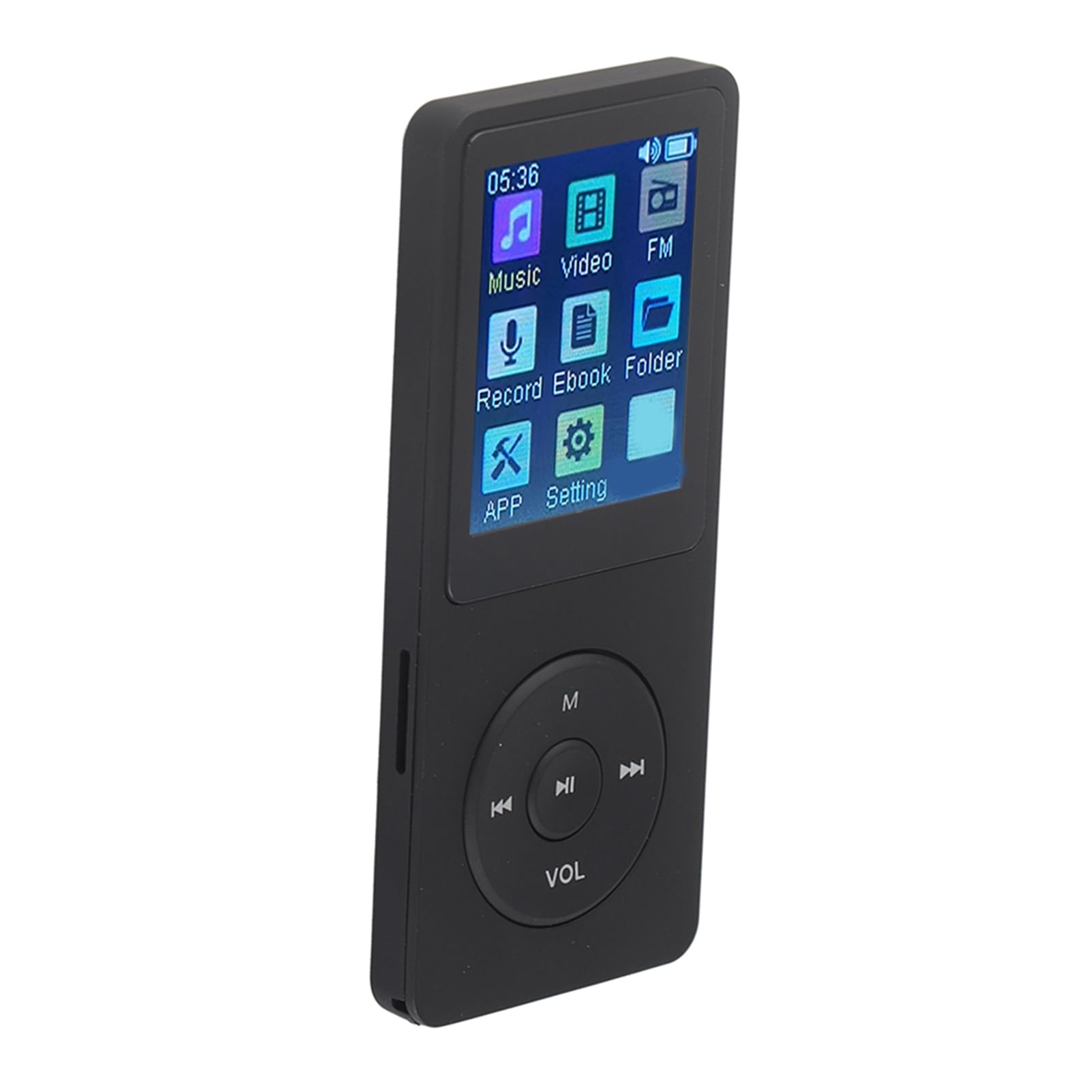 Mp3 Player MP4 Player, Ultra Thin 1.8 Inch LCD Portable Lossless Mp3 Music Player with HD Speaker, FM Radio, Voice Recorder and E Book, MP4 Player with Earphone for Kids Adults (Black)