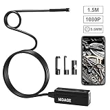 NIDAGE Wireless Endoscope for Automotive Inspection Semi-Rigid Flexible Waterproof 5.5MM WiFi Borescope Camera Compatible Android and iOS Smartphones, iPhone, iPad (4.92FT)