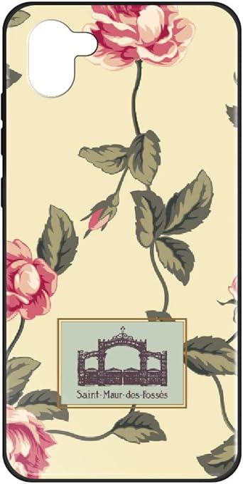 Amazon Aquos R2 Sh 03k ケース 背面ガラスケース 角丸 ラウンド型 ブラック 人気 かわいい おしゃれ ローズ 薔薇 3090 C 花イラストベージュ デザイン フラワー 柄 アクオスアール2 Sh03k Shv42 706sh ケース 背面カバー Tpuバンパー 衝撃吸収 9h硬度