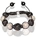 Buddha Bracelet Unisex & Adjustable In Black And White (Item Includes Gift Box)