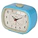 Lily's Home Quiet Non-Ticking Silent Quartz Vintage/Retro Inspired Analog Alarm Clock - Blue