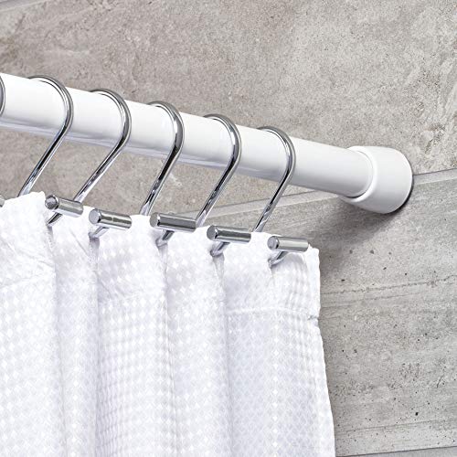 iDesign Metal TBar Shower Curtain Hooks, Set of 12, Chrome, 12 Count
