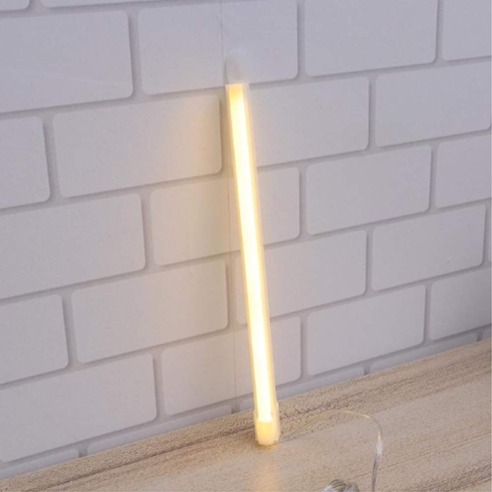 LED Warm White Neon Letter Signs Night Light Battery or USB Operated LED Marquee Letters Neon Art Decorative Lights Best Wall Decor for Children Baby Room Christmas Wedding Party Decoration (I)