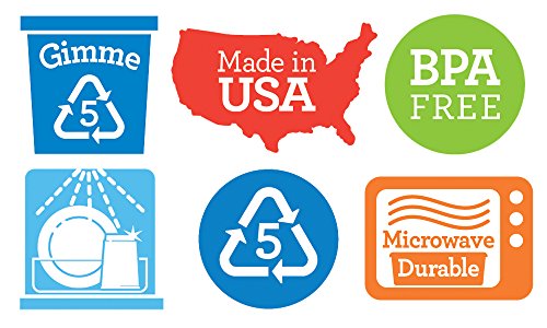 Preserve Food Storage Container, 8 Ounce/Mini, Made from Recycled Plastic, Apple Green