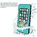 iPhone 7 100% Waterproof Case, Eonfine iPhone 7 Protective Full-sealed Rubber Rugged Cover with Clear Sound, Underwater IP68 Certificated with Touch ID Snow Dust Dirty Proof Case for iPhone 7 4.7 Teal