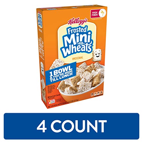 Kellogg's Frosted MiniWheats Cold Breakfast Cereal, Whole Grain, High