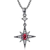 Silikepa Star Necklace for Women Girls 925 Sterling Silver Star Moonstone Pendant Necklace Infinity/Round Spin Star Necklace Star Jewelry Gifts for Women Girls