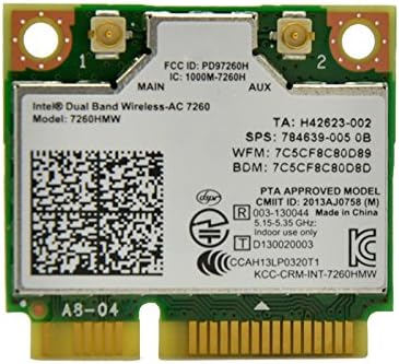 Intel 7260 AC 7260HMW Dual Band 7260AC 867Mbps Half Mini Wireless PCI-E WiFi Adapter with Bluetooth 4.0 BT 4.0