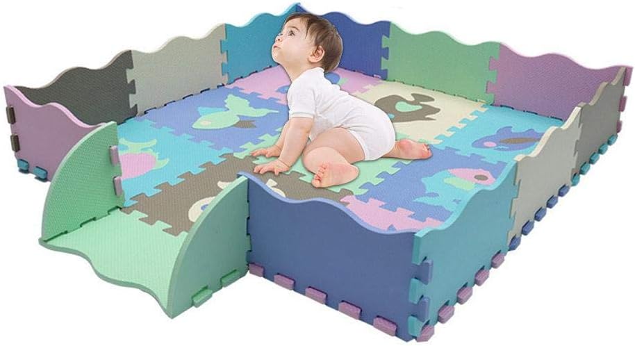 Arthomer 23pcs Tapis Puzzle Bebe Dalle Mousse Bebe Animaux Soft Eva Mousse Multicolore Antiderapant Impermeable Et Resistant Aux Collisions Pour Bebe Ramper Enfant En Bas Age 30 X 30cm Eveil Et Jouets