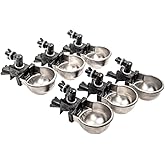 RAC Paws by RentACoop DIY Auto-Fill Metal Cups Waterer Kit - 6 Pack | Great for Small Animals, Pets, Bunnies, Ferret, Chickens, Hamsters, Guinea Pigs, Rabbits, Chinchillas, Mice, Rats