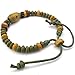 KONOV Mens Womens Ceramic Rope Bracelet, 2pcs, Couples Valentine's Day Gift, 7-9 inch Adjustable