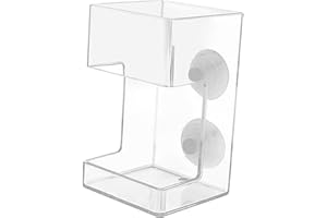 Leefasy Fish Feeder Acrylic Worm Feeder Artemia Clear Floating Fish Tank Dish Tray Shrimp Feeder Dwarf Shrimp Golden Fish Betta Fish, Cuboid