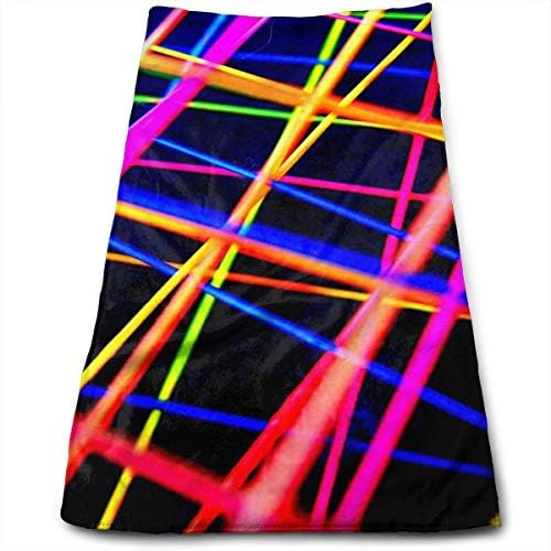 Tceeldv Colorful Lines Abstract Large Hand Towels Multipurpose Use for Bath, Hand, Face, Gym and Spa