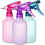 Refillable Stream and Spray Colored Squirt Bottles - 12oz Refillable Mister Bottle for Cleaning Solutions, Gardening, Groomin