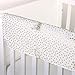 Gold Confetti Dot Print 100% Cotton Padded Crib Rail Guard by The Peanut Shell