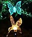 Solarmks Garden Lights, Garden Solar Lights Outdoor MULTI-COLOR Changing Led Hummingbird, Dragonfly, Butterfly Lights, with A White Led Light Stake for Garden Decorations