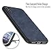 SALAWAT for iPhone Xs Case Slim Shock Proof Phone Cover Lightweight Premium PU Leather TPU Bumper PC Protection for iPhone X 5.8 inch (NavyBlue)