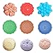 3 Pcs Flower-Shaped Mooncake Molds, FineGood Mini Muffin Silicone Molds Cake Pan Siliocne Baking Mold for Jelly Pudding Cookies DIY Handmade Soap - Purple, Blue, Pink
