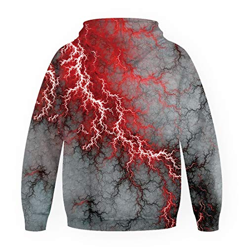 RAISEVERN Unisex Funny 3D Printed Pullover Hoodies Sweatshirts Pockets Sport Hooded for Girls Boys S-XL 4-16T