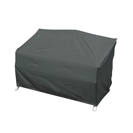 greemotion Schutzhülle für Gartenbank - Abdeckhaube Gartenmöbel Grau - Abdeckung Terrassenbank mit Zugband - Abdeckplane Balk