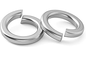 MOYOCODI 3/8'' (50 Pack) Split Lock Washer, (18-8) 304 Stainless Steel Spring Lock Washer