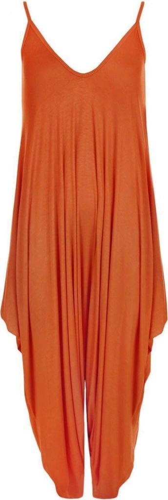 New Girl Fashions H&F Women Ladies Plain Sleeveless Cami Baggy Strapy Romper Harem Lagenlook Playsuit Jumpsuit Top Dress Plus Size XL XXL XXXL 8 10 12 14 16 18 20 22 24 26