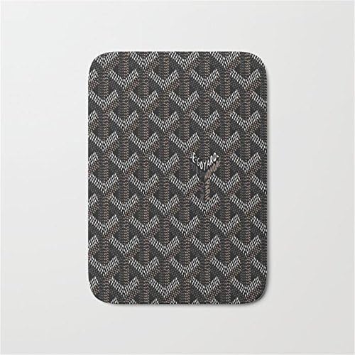 Jay94 Goyard Black Door Bath Mat 23.6" x 15.7"