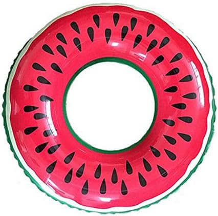 Blanketswarm Watermelon Inflatable Swimming Rubber Ring Beach Pool Flotation
