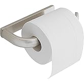 BESy Brass Toilet Tissue Paper Holder Brushed Nickel Bathroom Accessories Wall Mounted, Rust Protection