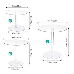 KVMORZE Acrylic Cake Stand, Clear Round Cupcake