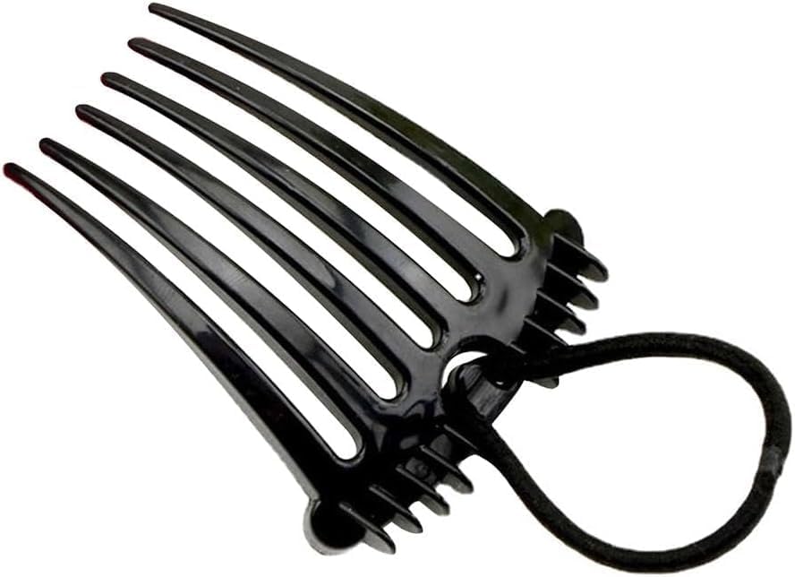 Photo 1 of Black Bandette Comb, Comb with Elastic Band, Ponytail Bump It Up Volume Inserts Combs Fluffy Hair Comb Hair Styling Tool, Hair Combs