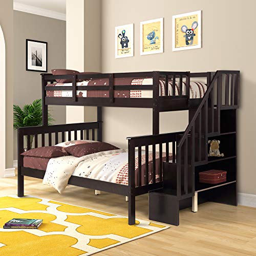 Top 10 Bunk Beds With Stairs Full Over Full of 2020 No Place Called Home