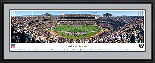 Blakeway Worldwide Panoramas, Inc. Oakland Raiders Alameda County Coliseum Deluxe Framed Panoramic Picture - Thumbnail 2