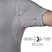Men's Sweatproof Undershirt | Cotton Deep V Neck T-Shirt with Underarm Sweat Pads | Original Fit | Aluminum-Free Alternative | Heather Grey | Large