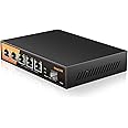 keepLiNK 6 Port 2.5G Web Smart Managed Ethernet Switch with 5 x 2.5G Base-T Ports, 1 x 10G SFP+, Static Aggregation, QoS/VLAN/IGMP, Metal Housing Fanless, Desktop/Wall-Mount
