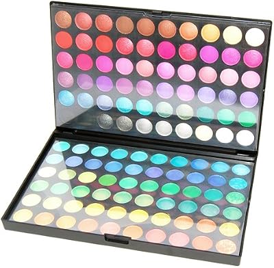 Accessotech 120 Colours Eyeshadow Palette Set 2 Palettes Black Case Professional