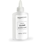 Amazon Basics Washable Liquid School Glue, 5 fl.oz Bottle, 147ml,1-Pack, Clear