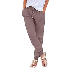 Khaki Pants for Women Waist Loose Wide Leg Tummy