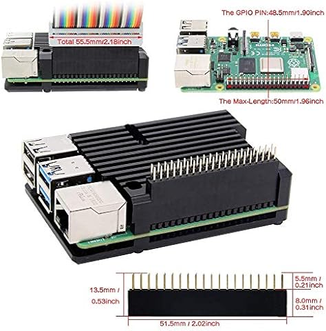 Camisin para Raspberry Pi 4 Estuche Armadura,Raspberry Pi 4 Computadora Modelo B Armadura Carcasa Enfriamiento Pasivo AleacióN de Aluminio Compatible con Raspberry Pi 4 Model B Solamente