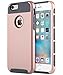 ULAK iPhone 6 Plus Case,iPhone 6s Plus Case, Slim Dual Layer Scratch Resistant Hard Back Cover Shock Absorbent TPU Bumper Case for Apple iPhone 6 Plus, iPhone 6s Plus 5.5 inch-Rose Gold/Grey