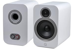 Q Acoustics 3030i Bookshelf Speakers Pair Arctic White - 2-Way Reflex Enclosure Type, 6.5" Bass Driver, 0.9" Tweeter - Stereo Speakers/Passive Speakers for Home Theater Sound System