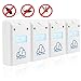 Pest Control Ultrasonic Repeller - Indoor Devices, Plug in with Double Ultrasonic & Electromagnetic Deterrent Power - Get rid of Mice,Spiders,Fleas,Cockroaches, Mosquitos,Reject Insects–4 Pack